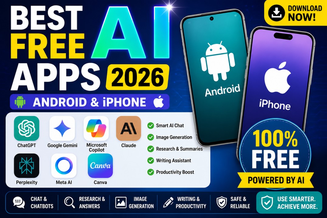Best Free AI Apps for Android and iPhone in 2026
